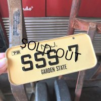 70s Vintage Bicycle License Plate 1979 N.J. SSS 7 GARDEN STATE (M102)