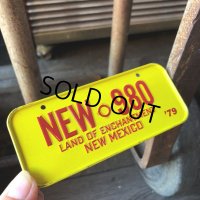70s Vintage Bicycle License Plate 1979 NEW MEXICO 980 (M103)