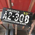 50s Vintage Bicycle License Plate 1953 ARIZONA A2-308 (M108)