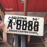 50s Vintage Bicycle License Plate 1954 ARIZONA A-8888 (M107)