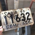 60s Vintage Motorcycle License Plate 1960 ARIZ 11632 COM ACC (M109)