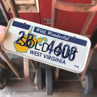 70s Vintage Bicycle License Plate 1979 WEST VIRGINIA 2B-4408  (M104)