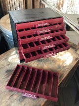 40s Advertising Ohmite Little Devils 10 Drawer Store Display Resistor Case Cabinet (M110) 