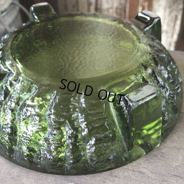 画像6: Vintage Mid Century Glass Ashtray Green (M133) 