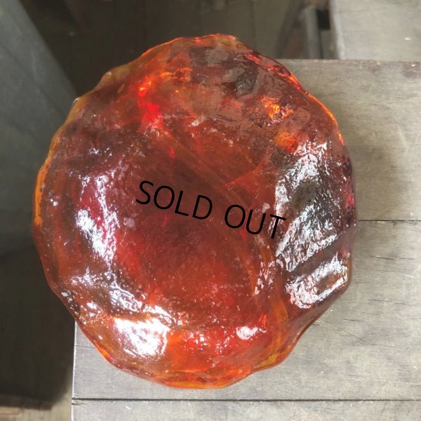 画像5: Vintage Mid Century Glass Ashtray Red (M132) 