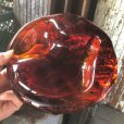 画像7: Vintage Mid Century Glass Ashtray Red (M132) 