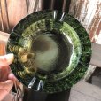 画像7: Vintage Mid Century Glass Ashtray Green (M133) 