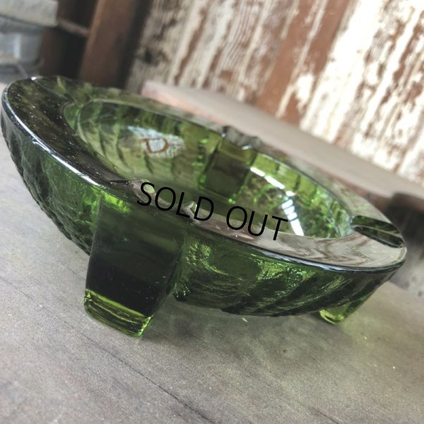 画像2: Vintage Mid Century Glass Ashtray Green (M133) 