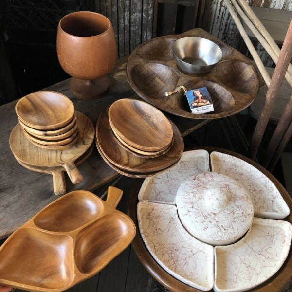 画像6: Vintage Wood Pizza Snack Tray (M138)