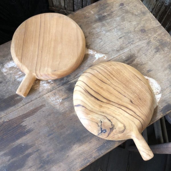 画像3: Vintage Wood Pizza Snack Tray (M138)