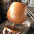 Vintage Wood Wine Glass (M137) 