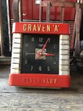 30s Vintage Advertising Craven 'A' Cigarettes Store Display Sign Art Deco Wall Clock Smith Sectric (M135) 