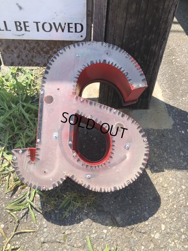 画像4: Vintage Advertising Store Display Letters Sign / Red “ a ” (M057) 