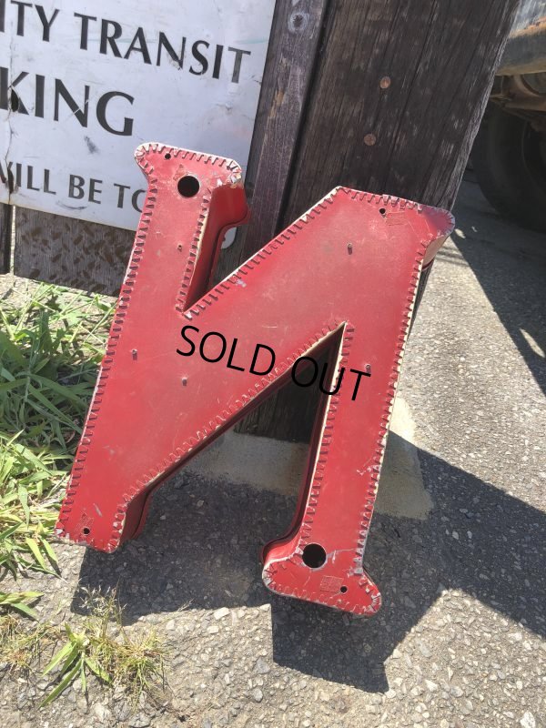 画像4: Vintage Advertising Store Display Letters Sign / Red “ N ” (M048)