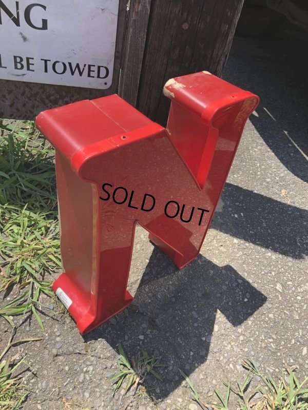 画像5: Vintage Advertising Store Display Letters Sign / Red “ N ” (M048)