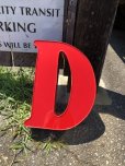 画像1: Vintage Advertising Store Display Letters Sign / Red “ D ” (M049)  (1)