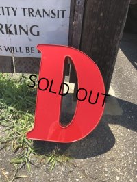 Vintage Advertising Store Display Letters Sign / Red “ D ” (M049) 