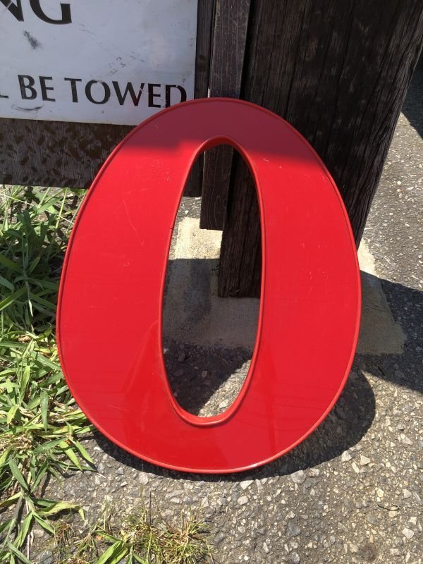 画像1: Vintage Advertising Store Display Letters Sign / Red “ O ” (M046) 