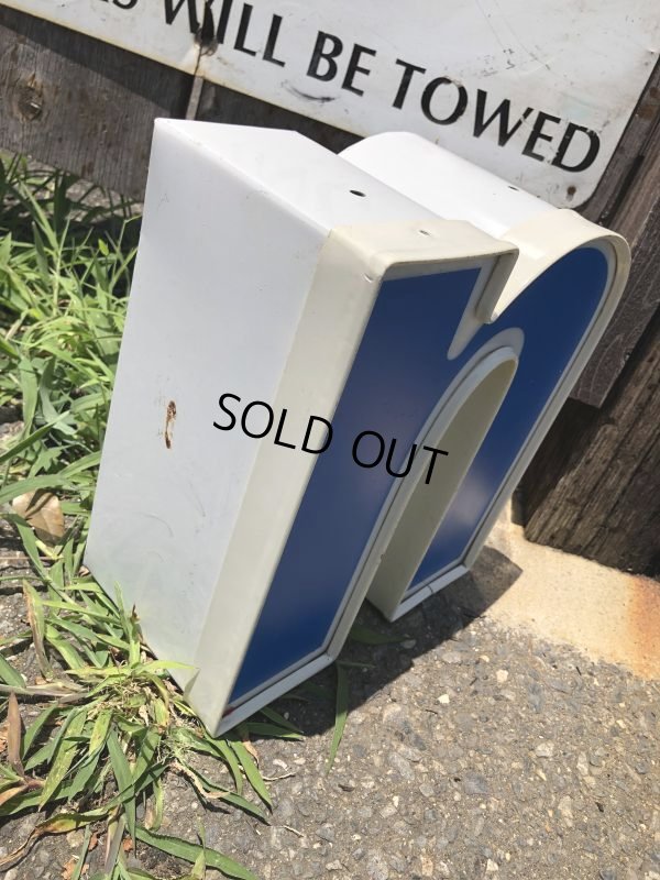 画像4: Vintage Advertising Store Display Letters Sign Blue “ n ” (M023)