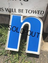 Vintage Advertising Store Display Letters Sign Blue “ n ” (M023) 