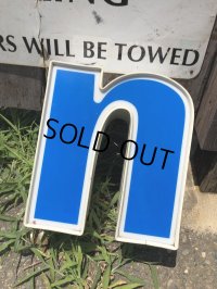 Vintage Advertising Store Display Letters Sign Blue “ n ” (M023) 
