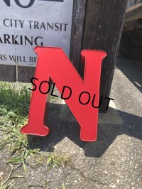 Vintage Advertising Store Display Letters Sign / Red “ N ” (M048) 