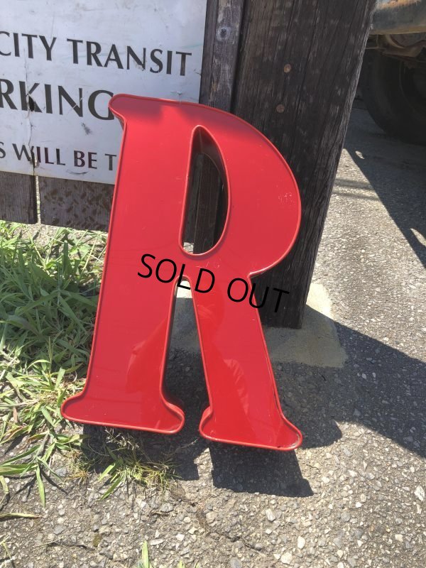 画像1: Vintage Advertising Store Display Letters Sign / Red “ R ” (M053) 