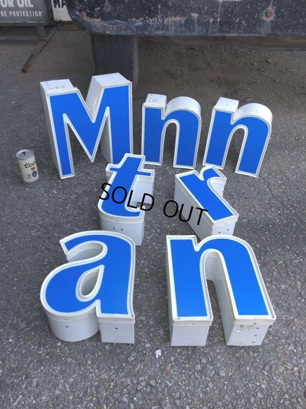 画像8: Vintage Advertising Store Display Letters Sign Blue “ n ” (M025)