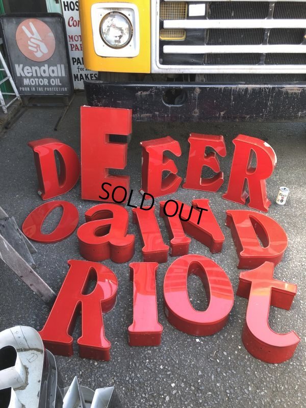 画像7: Vintage Advertising Store Display Letters Sign / Red “ I ” (M056) 