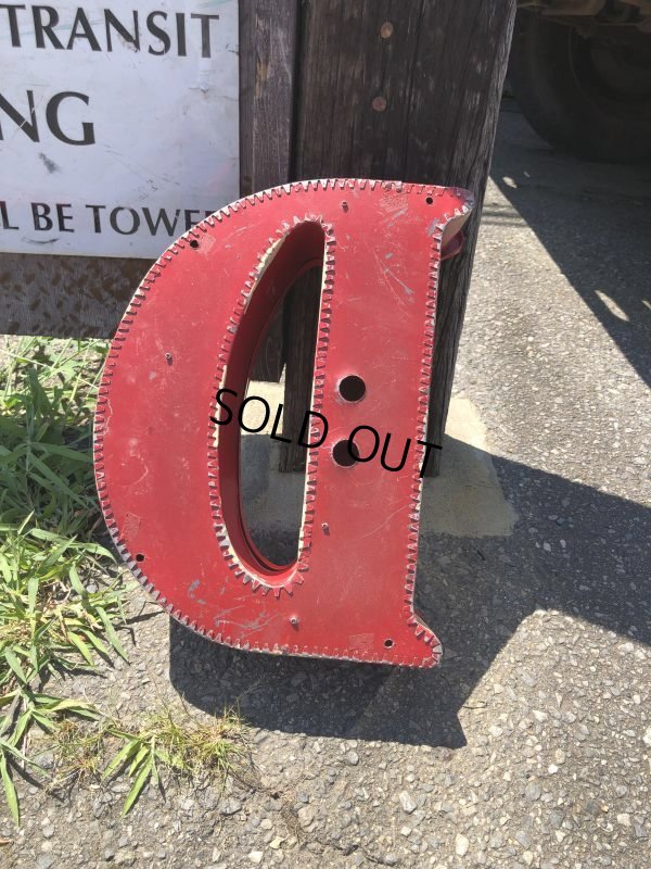 画像3: Vintage Advertising Store Display Letters Sign / Red “ D ” (M049)