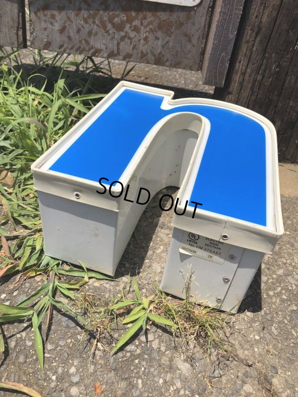 画像5: Vintage Advertising Store Display Letters Sign Blue “ n ” (M023)