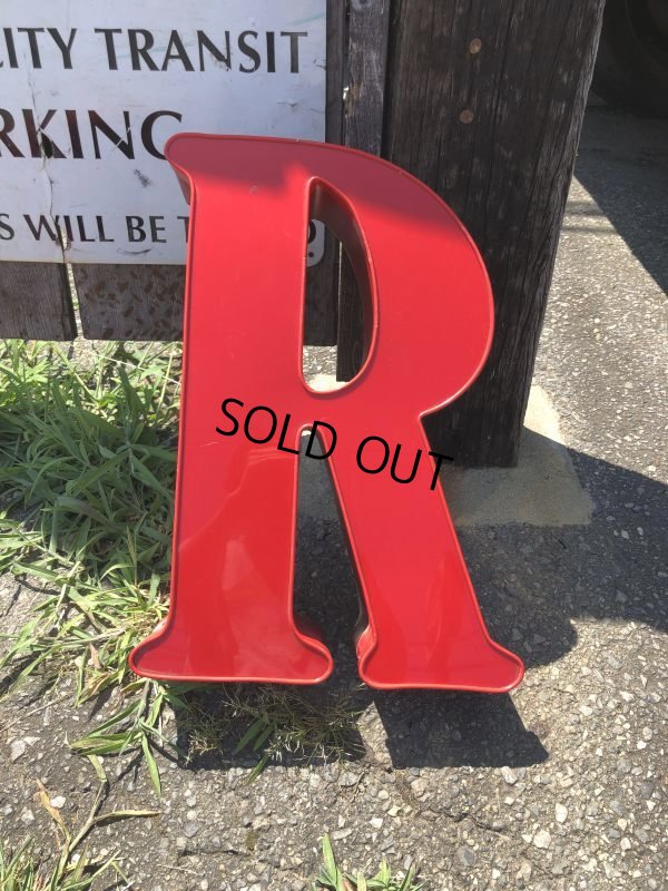 画像1: Vintage Advertising Store Display Letters Sign / Red “ R ” (M054) 