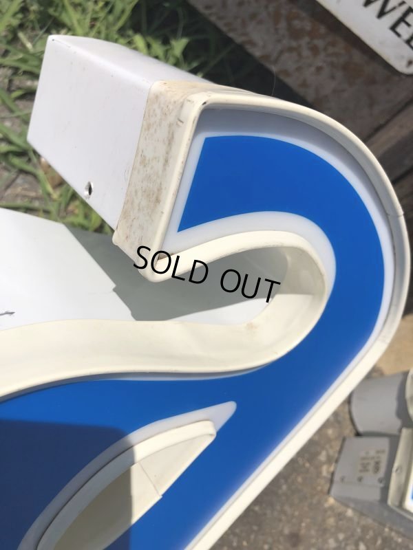 画像6: Vintage Advertising Store Display Letters Sign Blue “ a ” (M020)
