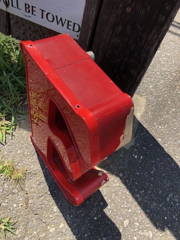 画像2: Vintage Advertising Store Display Letters Sign / Red “ E ” (M052) 