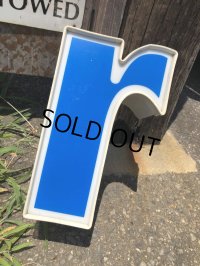 Vintage Advertising Store Display Letters Sign Blue “ r ” (M021) 