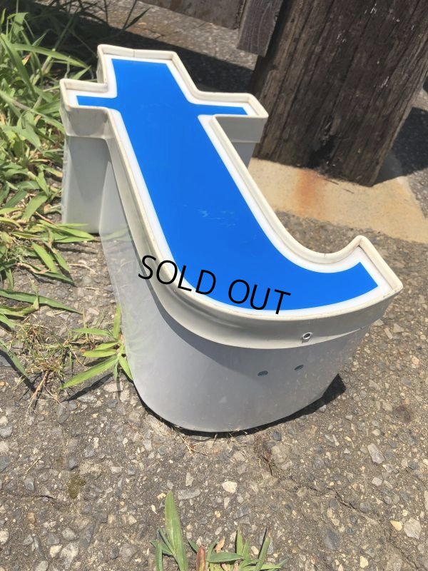画像5: Vintage Advertising Store Display Letters Sign Blue “ t ” (M022) 