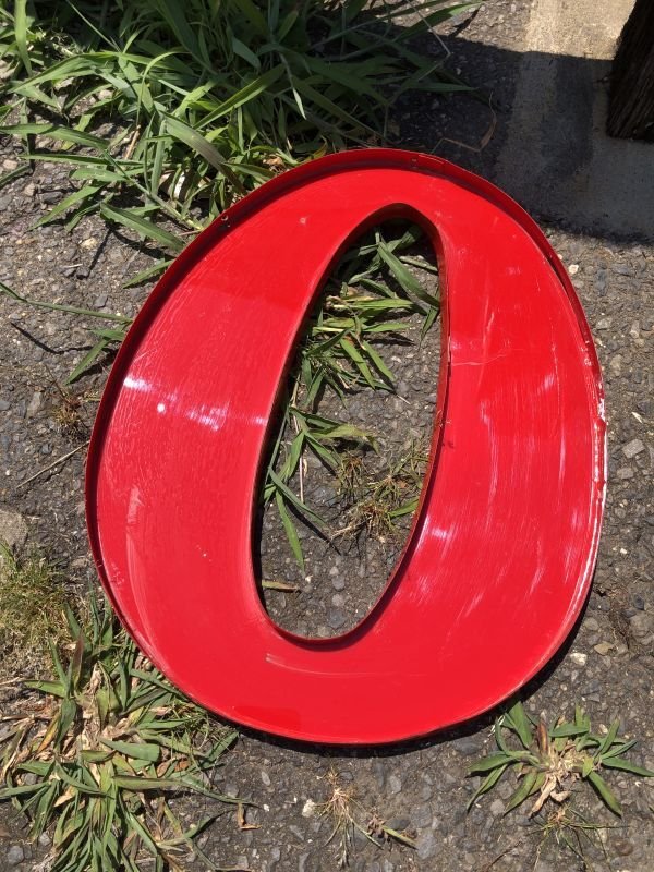 画像2: Vintage Advertising Store Display Letters Sign / Red “ O ” (M046) 