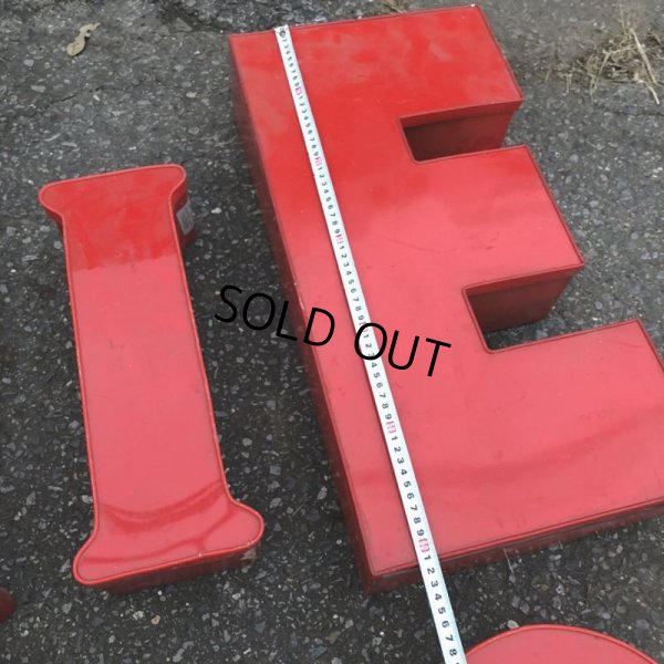画像9: Vintage Advertising Store Display Letters Sign / Red “ BIG E ” (M045)