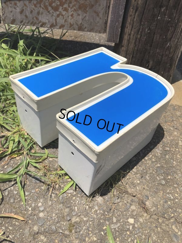 画像5: Vintage Advertising Store Display Letters Sign Blue “ n ” (M025)