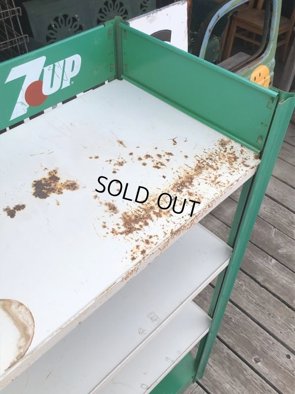 画像13: Vintage Advertising 7-UP Soda Shelf Metal Store Display Rack (M146) 