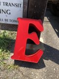 Vintage Advertising Store Display Letters Sign / Red “ E ” (M051) 