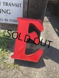 Vintage Advertising Store Display Letters Sign / Red “ E ” (M051) 
