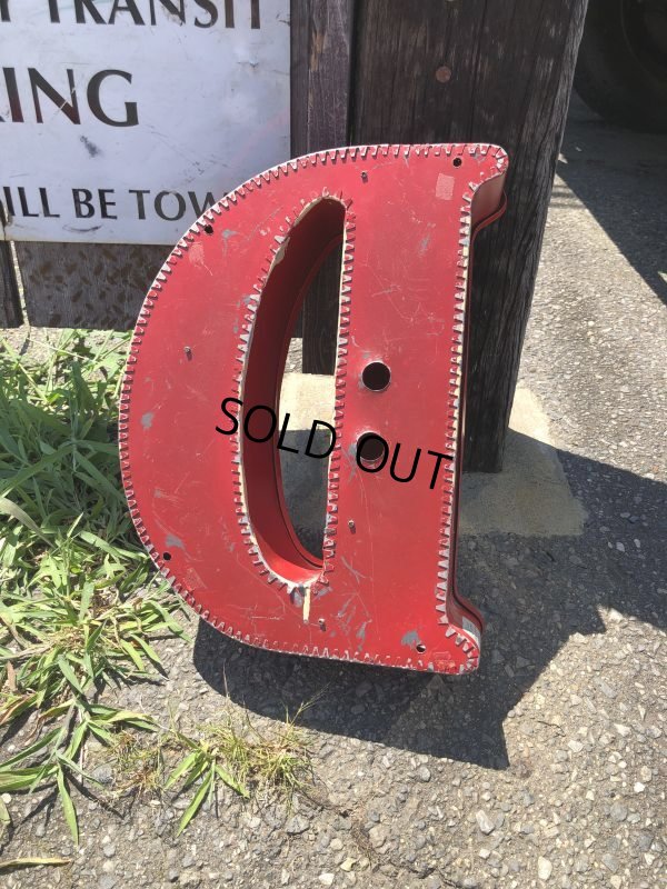画像5: Vintage Advertising Store Display Letters Sign / Red “ D ” (M050)