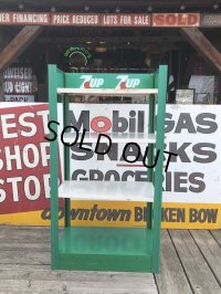 Vintage Advertising 7-UP Soda Shelf Metal Store Display Rack (M146) 
