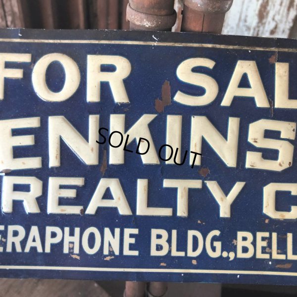 画像4: Antique JENKINSON REALTY CO. Cameraphone Building Bellevue PA Tin Sign (M147) 