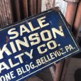 画像5: Antique JENKINSON REALTY CO. Cameraphone Building Bellevue PA Tin Sign (M147) 