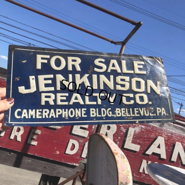画像12: Antique JENKINSON REALTY CO. Cameraphone Building Bellevue PA Tin Sign (M147) 
