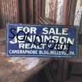 Antique JENKINSON REALTY CO. Cameraphone Building Bellevue PA Tin Sign (M147) 