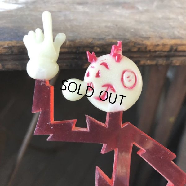 画像5: 〜50s Vintage REDDY KILOWATT Standing Business Card Holder Figure Red w/Black Stand (M168)