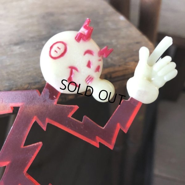 画像6: 〜50s Vintage REDDY KILOWATT Standing Business Card Holder Figure Red w/Black Stand (M168)